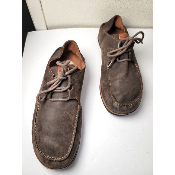Olukai Men's Brown Leather Casual Slipper Shoes Size 11 - Picture 1 of 13